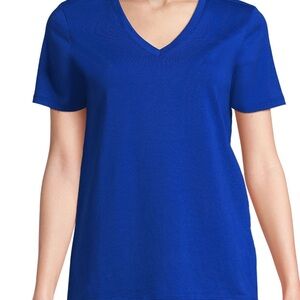 Lands' End Blue Relaxed Short Sleeve T-Shirt